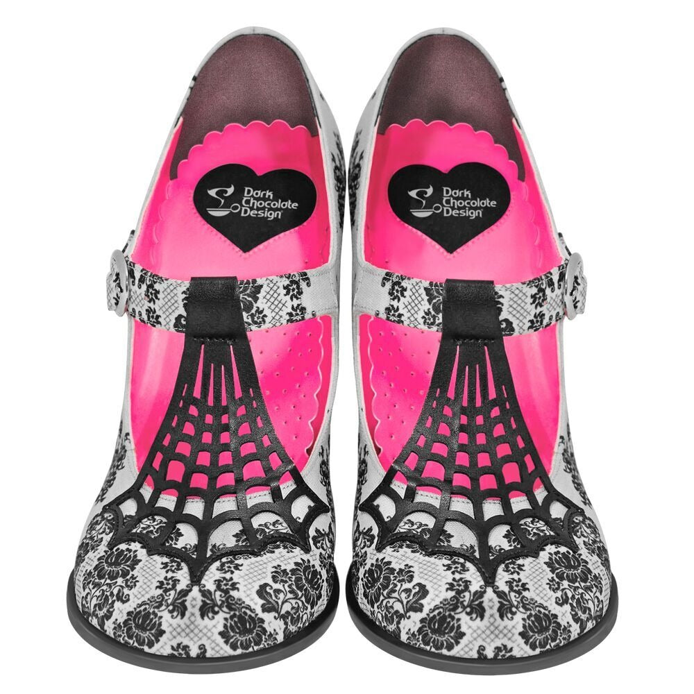 Chocolaticas® High Heels SPIDER WEB Women's Mary Jane Pump