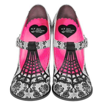 Chocolaticas® High Heels SPIDER WEB Women's Mary Jane Pump