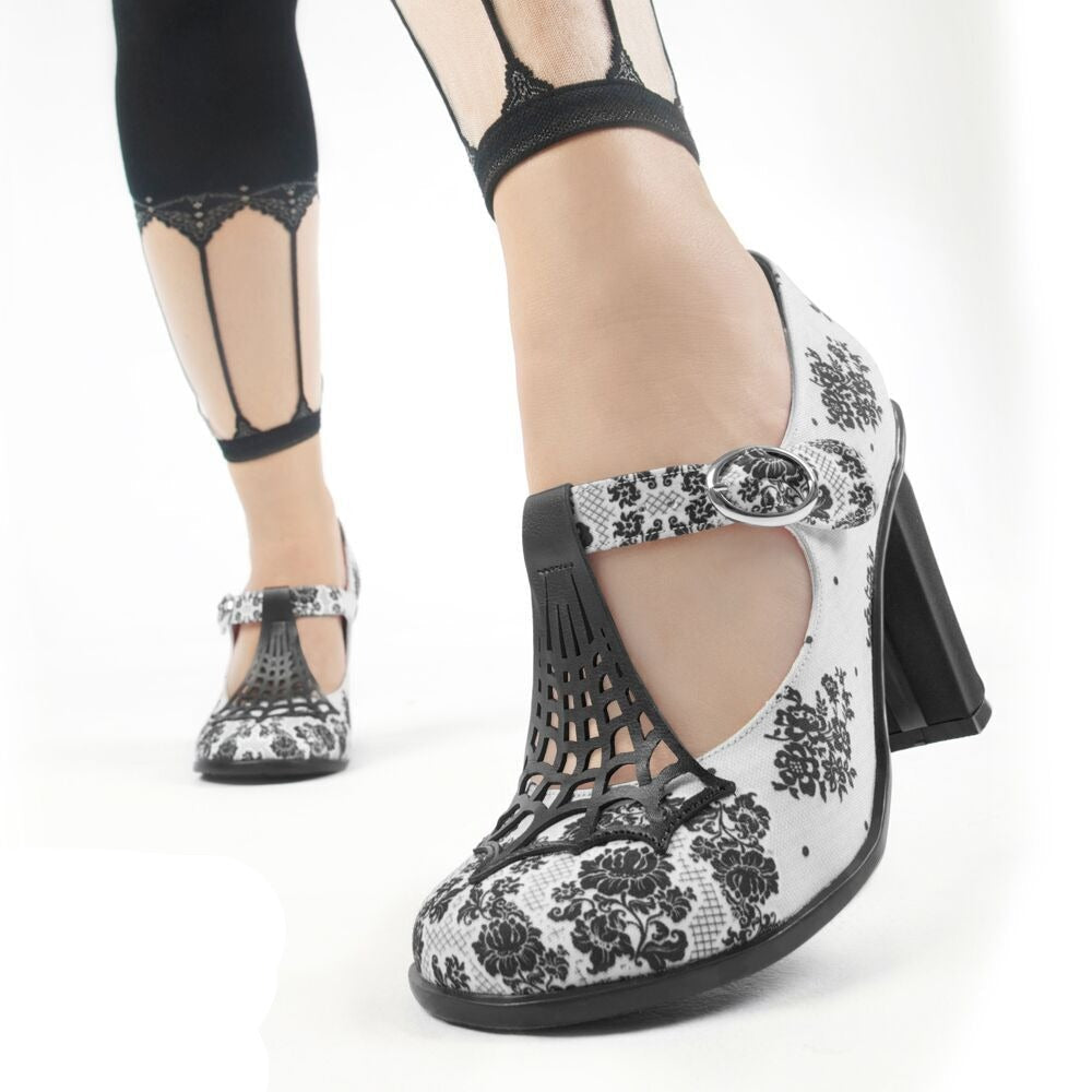 Chocolaticas® High Heels SPIDER WEB Women's Mary Jane Pump