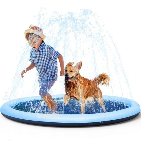 Splash Sprinkler Pad for Dogs Kids Non-Slip Thicken Dog Pool with Sprinkler Pet Summer Outdoor Play Water Mat Toys for Pet Dogs Splash Sprinkler Pad for Dogs Non-Slip Thicken Sprinkler Pool for Summer Outdoor