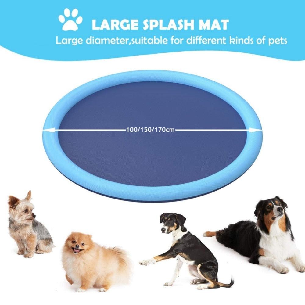 Splash Sprinkler Pad for Dogs Kids Non-Slip Thicken Dog Pool with Sprinkler Pet Summer Outdoor Play Water Mat Toys for Pet Dogs Splash Sprinkler Pad for Dogs Non-Slip Thicken Sprinkler Pool for Summer Outdoor