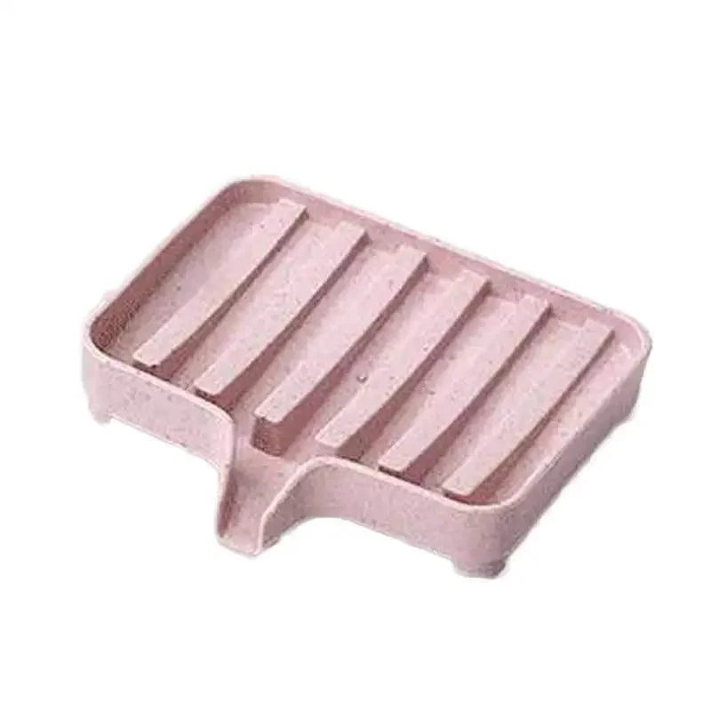 Sponge Holder PP Wheat Straw Storage Rack Drain Soap Box Tray Soapbox 1 Pcs Shower Soap Tray Tool Soap Dish Plate Holder Waterfall Draining Soap Sponge Holder for Shower Kitchen Sink Bathroom Laundry Countertop Face Body Bath Soap, Soap-Saving Dish