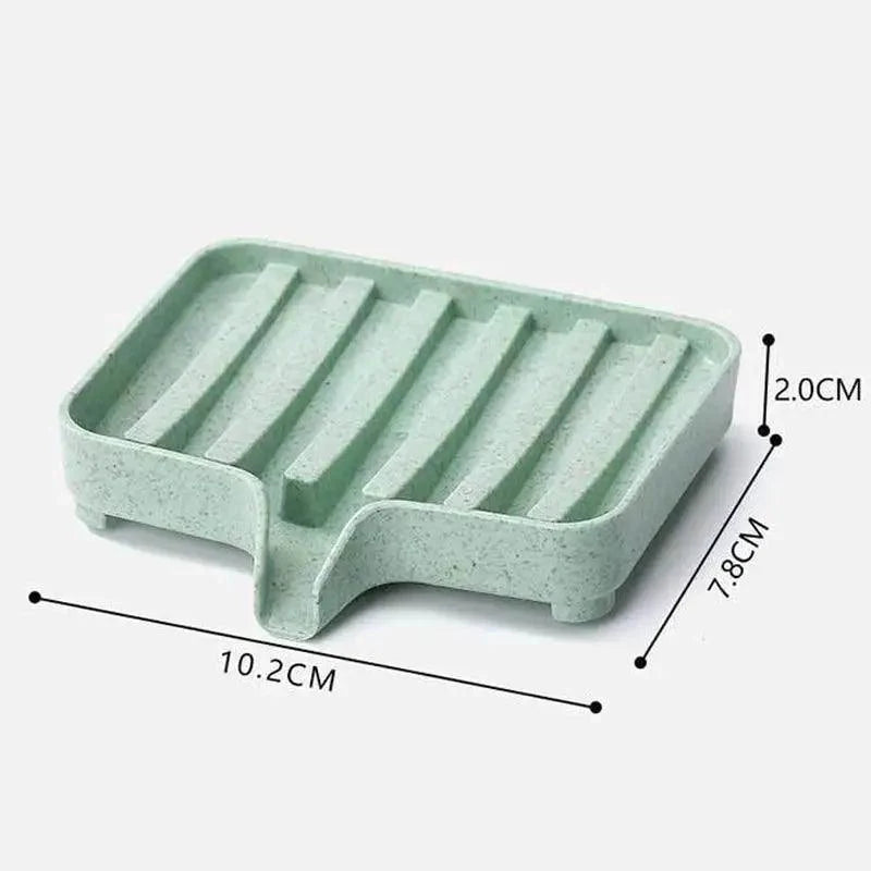 Sponge Holder PP Wheat Straw Storage Rack Drain Soap Box Tray Soapbox 1 Pcs Shower Soap Tray Tool Soap Dish Plate Holder Waterfall Draining Soap Sponge Holder for Shower Kitchen Sink Bathroom Laundry Countertop Face Body Bath Soap, Soap-Saving Dish