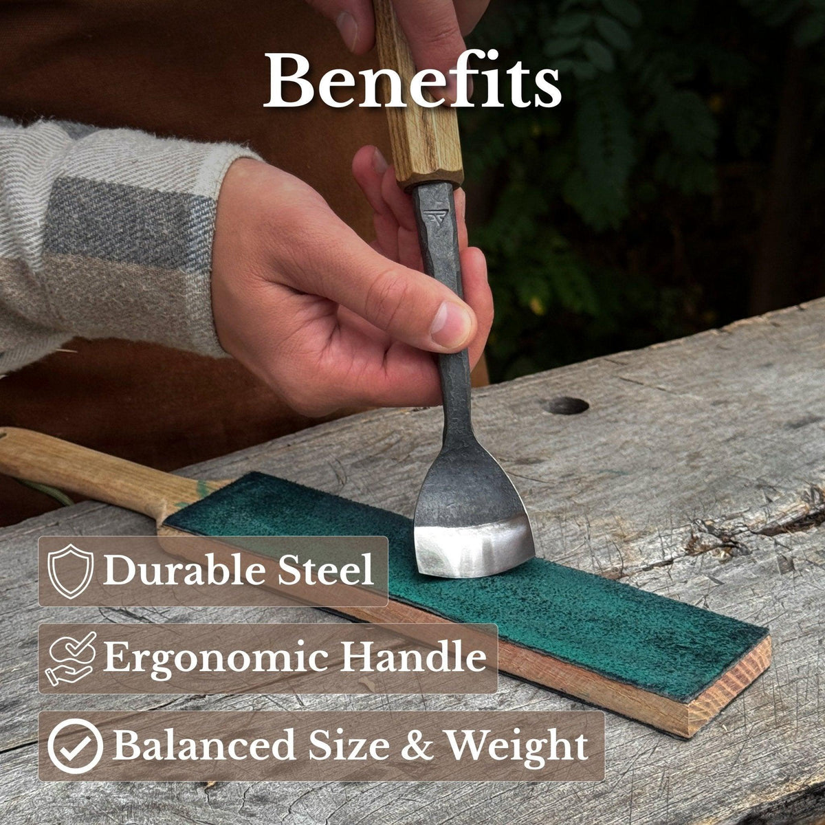 Spoon Bent Gouge, 20 - 40 mm (0.8 - 1.6 inches)