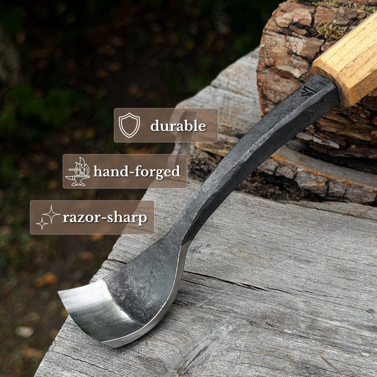 Spoon Bent Gouge, 20 - 40 mm (0.8 - 1.6 inches)