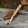 Spoon Carving Hook Knife with Leather Sheath, 4.5 cm (1.77 in)