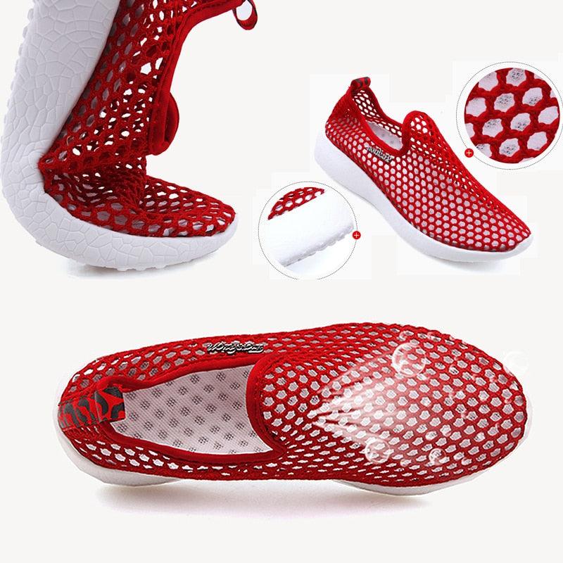 Sport Mesh Breathable Women Shoes Fashion Sports Soft Comfortable Women Shoes Fashion Slip-On Sports Shoes Soft Sole Breathable Comfortable Running Walking Shoes
