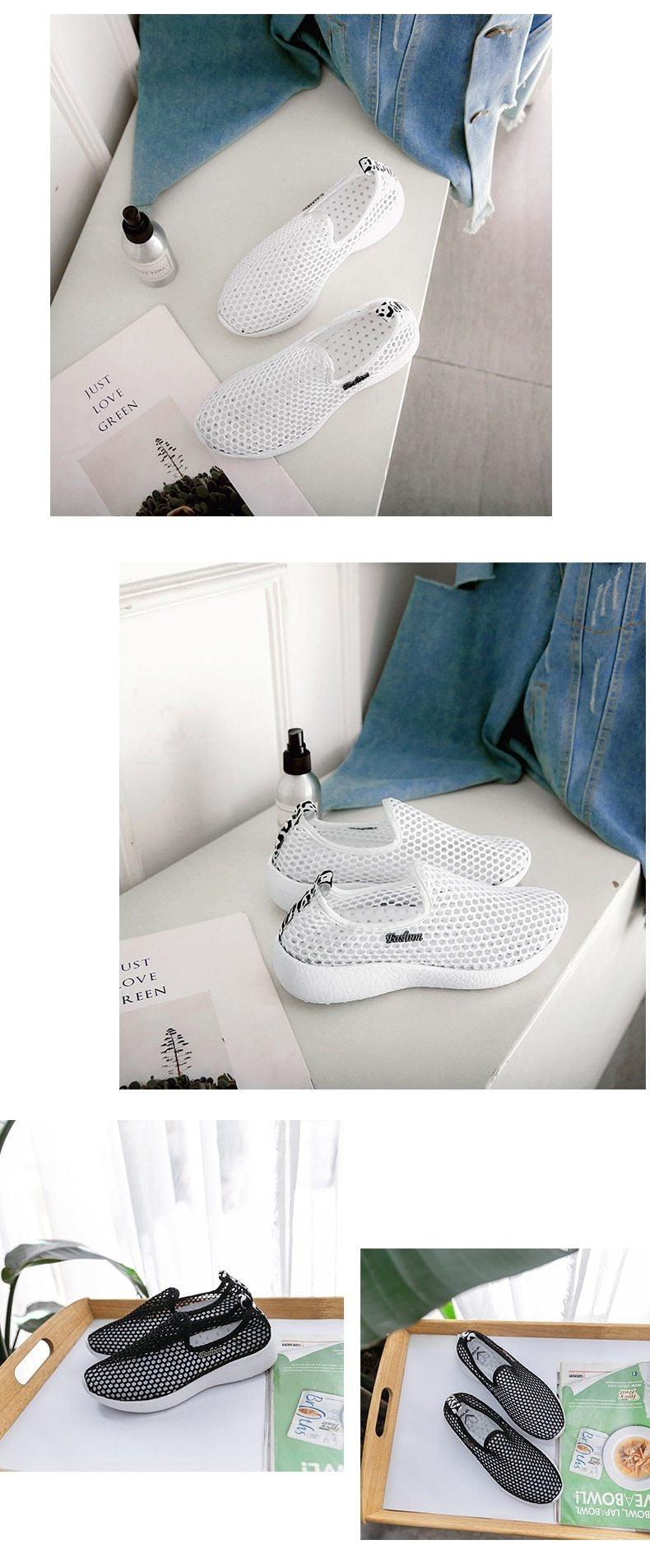 Sport Mesh Breathable Women Shoes Fashion Sports Soft Comfortable Women Shoes Fashion Slip-On Sports Shoes Soft Sole Breathable Comfortable Running Walking Shoes