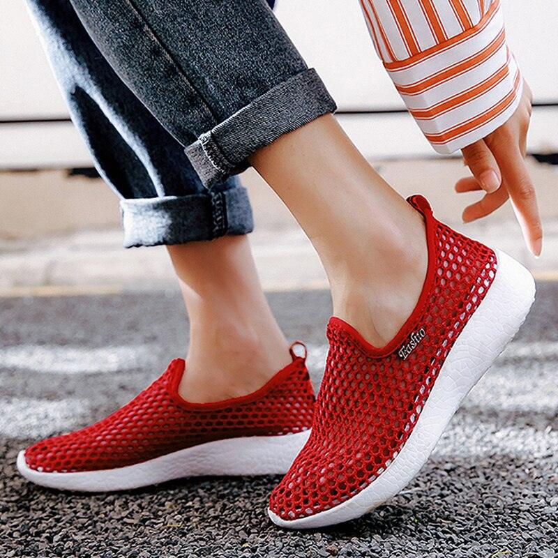 Sport Mesh Breathable Women Shoes Fashion Sports Soft Comfortable Women Shoes Fashion Slip-On Sports Shoes Soft Sole Breathable Comfortable Running Walking Shoes