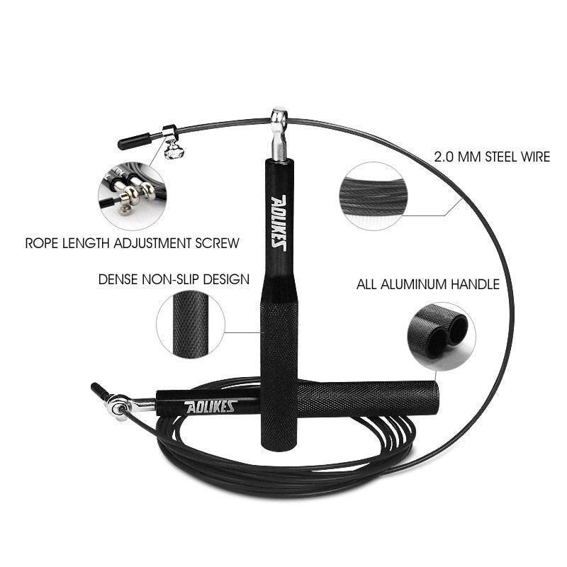 Sport Speed Jump Rope Professional Skipping Rope Adjustable Length Ergonomic Design Jumping Ropes For Speed Workout Ideal For Boxing Fitness Skip Workout Training