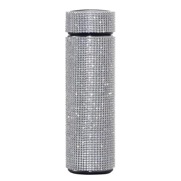 Sport Sterlling Creative Diamond Thermos Bottle Water Bottle Stainless Steel Smart Temperature Display Vacuum Flask Mug Gift for Men Women