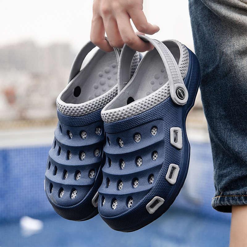 Sport Summer Flip Flop Slipper Mans Summer Sandals Working Gym Non Slip Water Shoes With Adjustable Strap Lightweight Slip On Leather Clogs