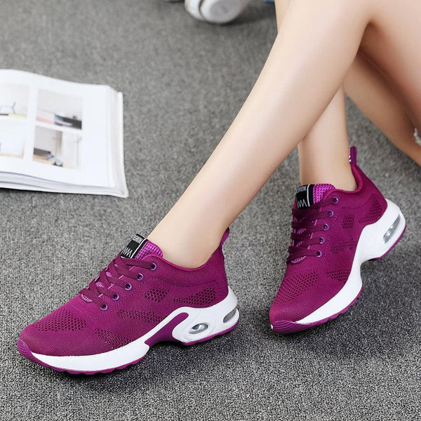 Sport Womans Athletic Sneakers Running Shoes Breathable Hollow Lace-Up Women Fashion Sneakers Lightweight Breathable Walking Shoes Non Slip Athletic Fashion Sneakers