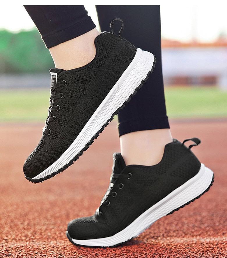 Sport Women Casual Shoes Fashion Breathable Walking Mesh Flat Sneakers Women Gym Vulcanized Tenis Walking Shoes Breathable Lightweight Casual Comfort Fashion Sneaker
