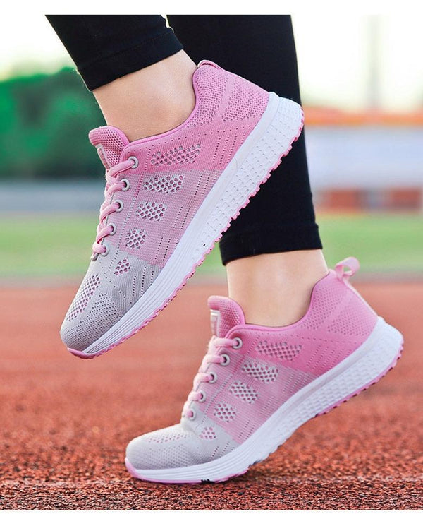 Sport Women Casual Shoes Fashion Breathable Walking Mesh Flat Sneakers Women Gym Vulcanized Tenis Walking Shoes Breathable Lightweight Casual Comfort Fashion Sneaker