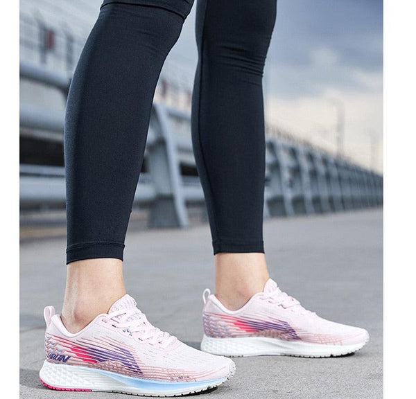 Sport Women Racing Marathon Cushion Running Sneakers Walking Tennis Lightweight Breathable Memory Foam Sport Sneakers For Athletic Gym Outdoor Jogging