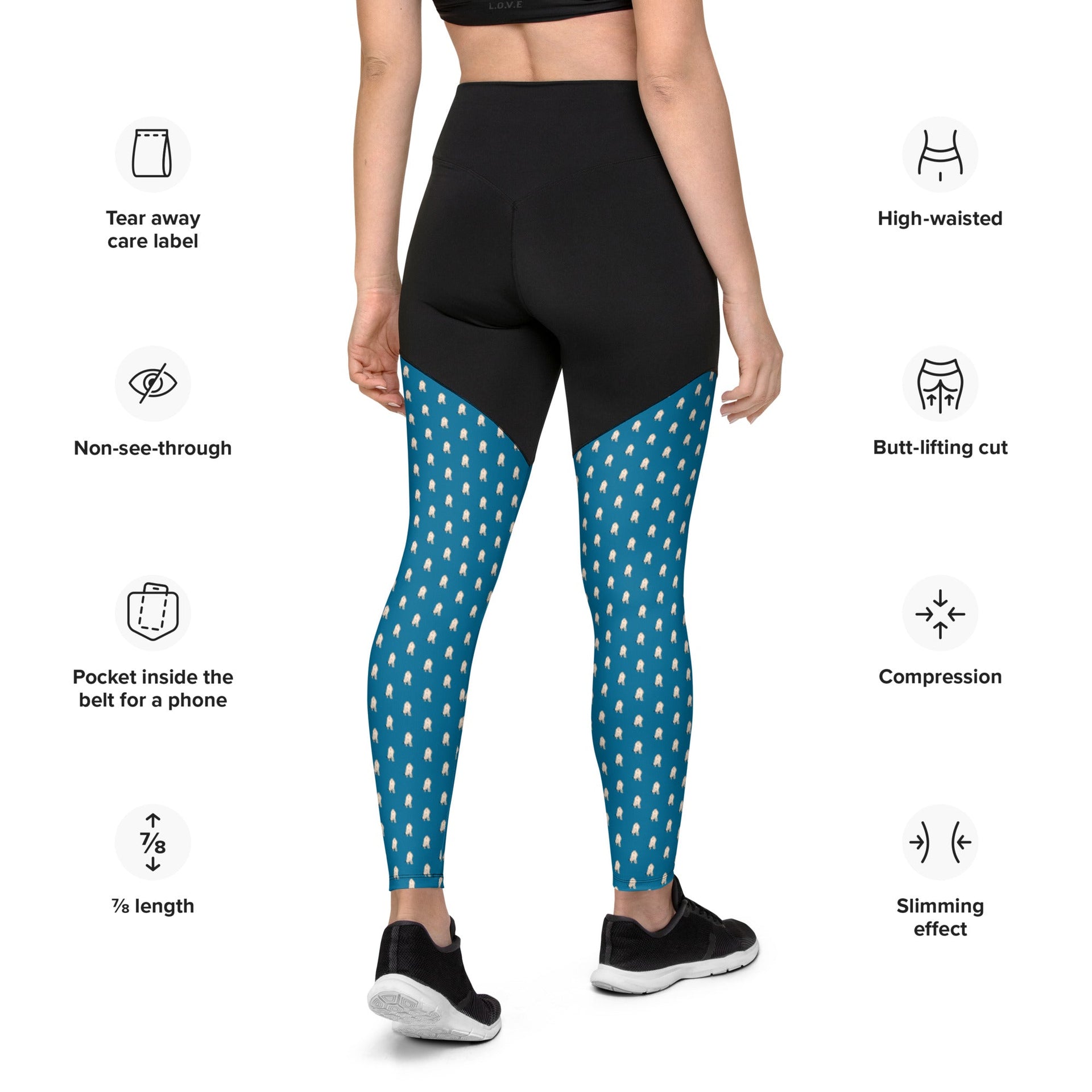 Pug Butt Compression Running Leggings