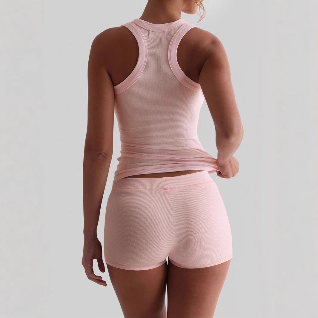 Sports style camisole two-piece set