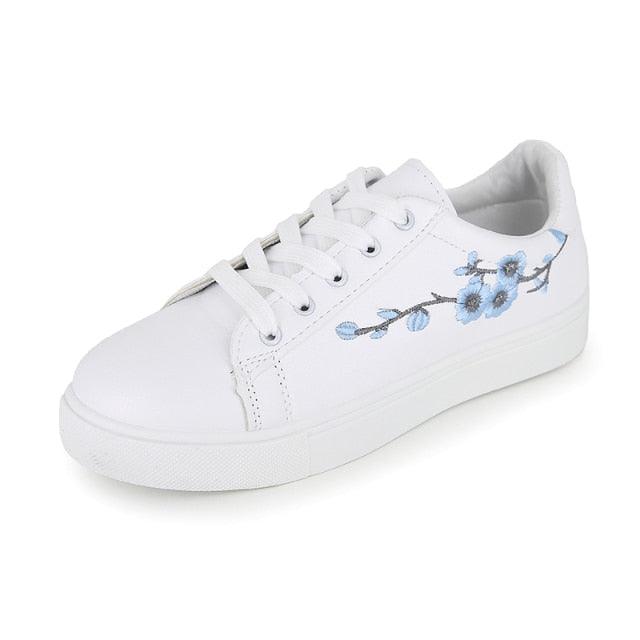 Spring Fashion Breathble Women Sneakers Leather Platform Shoes Women Lace Up Casual Shoes White Fashion Sneakers White PU Leather Platform Sneaker For Women Lace Up Walking Sneakers