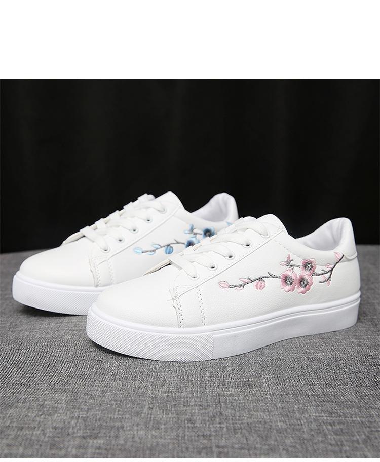 Spring Fashion Breathble Women Sneakers Leather Platform Shoes Women Lace Up Casual Shoes White Fashion Sneakers White PU Leather Platform Sneaker For Women Lace Up Walking Sneakers