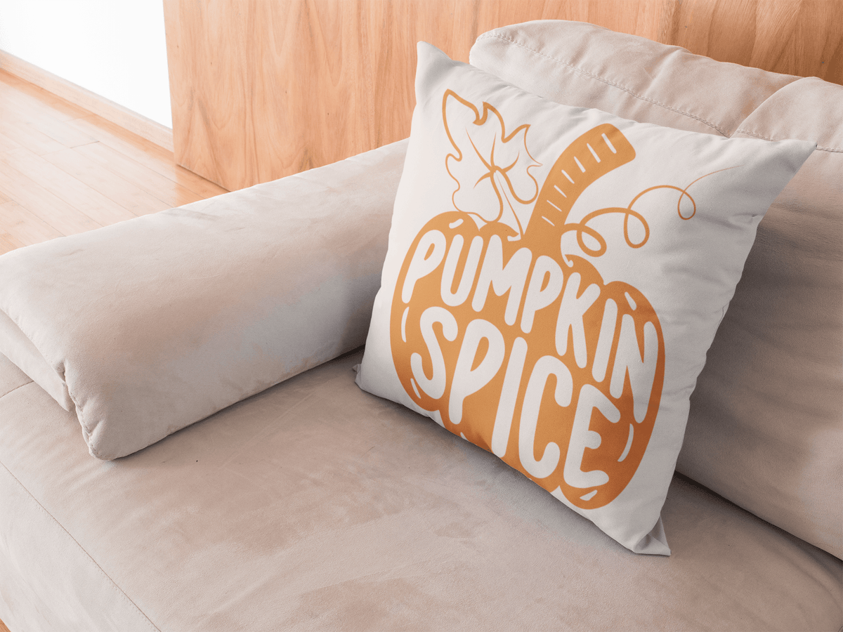 Cozy Pumpkin Spice Fall Throw Pillow – 18