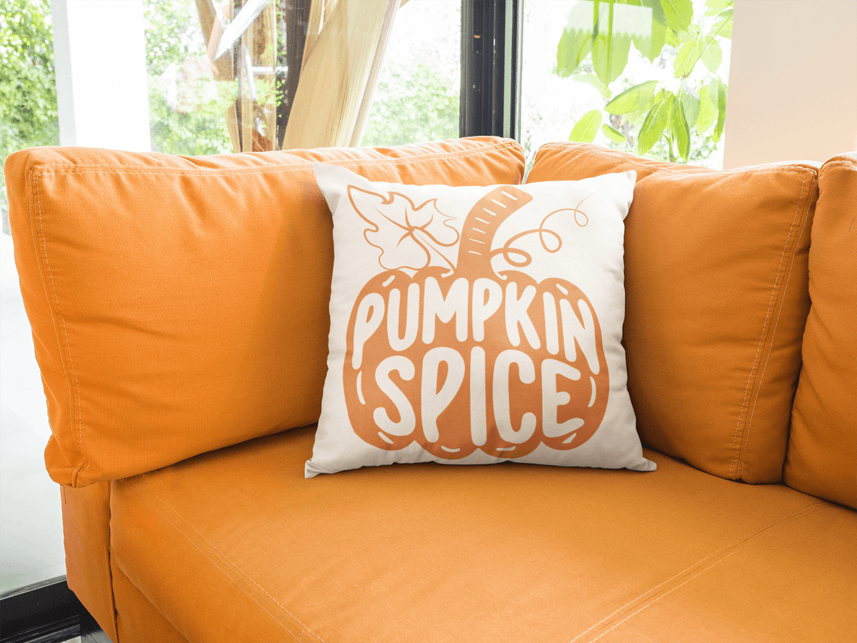 Cozy Pumpkin Spice Fall Throw Pillow – 18