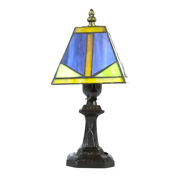 Authentic Tiffany Lamp with Square Glass Design