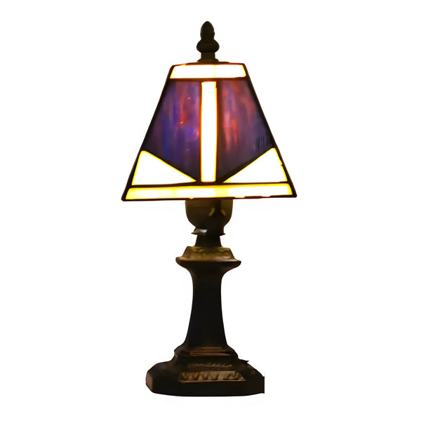 Authentic Tiffany Lamp with Square Glass Design