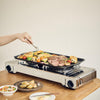 Leafy, Butane Gas Twin Burner Chef Gas Stove with Case (15,000 BTU) (gas cartridge not included)
