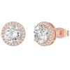 “Angel halo” Round Cut Halo Studs Earrings - 3 Finishes