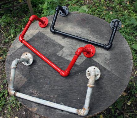 Distressed Industrial Pipe Bookshelf