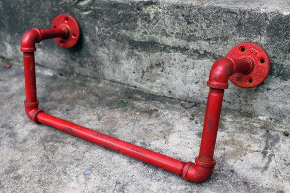 Distressed Industrial Pipe Bookshelf