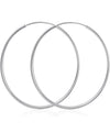 Donatello Gian 925 Sterling Silver Endless Hoop Earrings, Earrings for Women Girls & Men, Cartilage Endless Large Hoops Hypoallergenic 925 Sterling Silver
