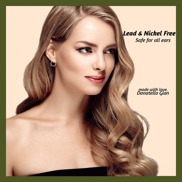 925 Sterling Silver Classic French Lock Hoop Earrings, 15mm-20mm, Hypoallergenic, Perfect for Men Women and Girls