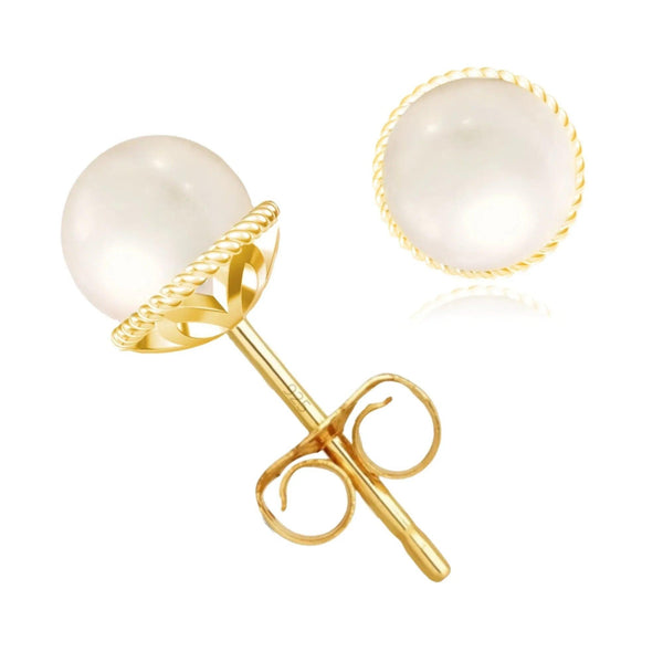 Solid 925 Sterling Silver Shell Pearl Earrings - Gifts for You 'n Me