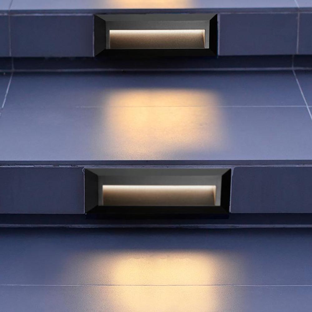STA04 3+3W 3CCT 3000K/4000K/5000K 12V Low Voltage Cast Aluminum Rectangular Surface Mount LED Step or Deck Light