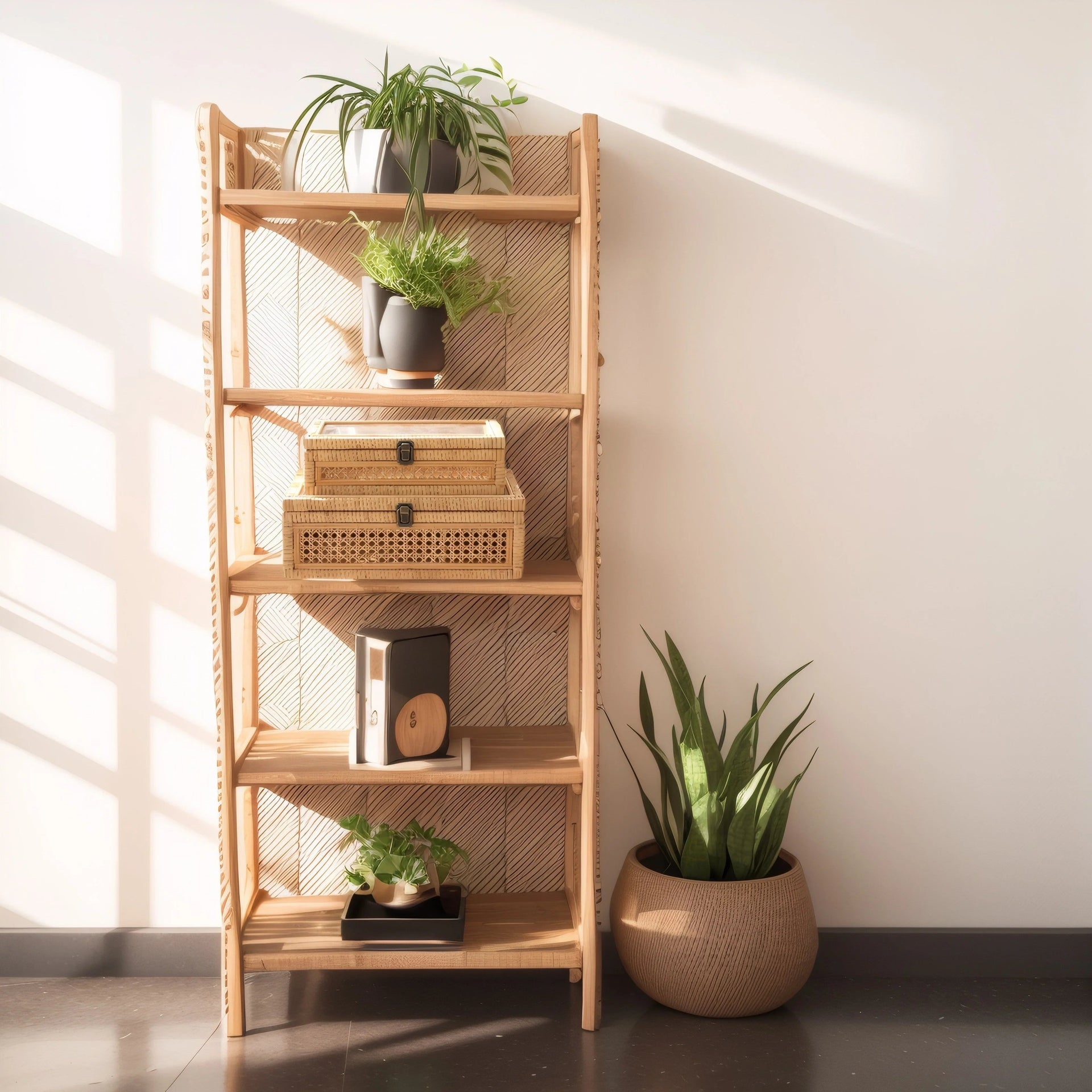 Stacking Boxes - Glass Top Rattan Set