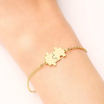 Stainless Steel Bracelet For Women Gold And Silver Color Puzzle Gold Plated Dainty Link Paperclip Bracelets Adjustable Layered Metal Link Bracelet For Women Bangle Bracelet Puzzle Best Friends Gift