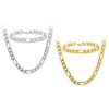 Stainless Steel Figaro Chain and Bracelet Set for Men