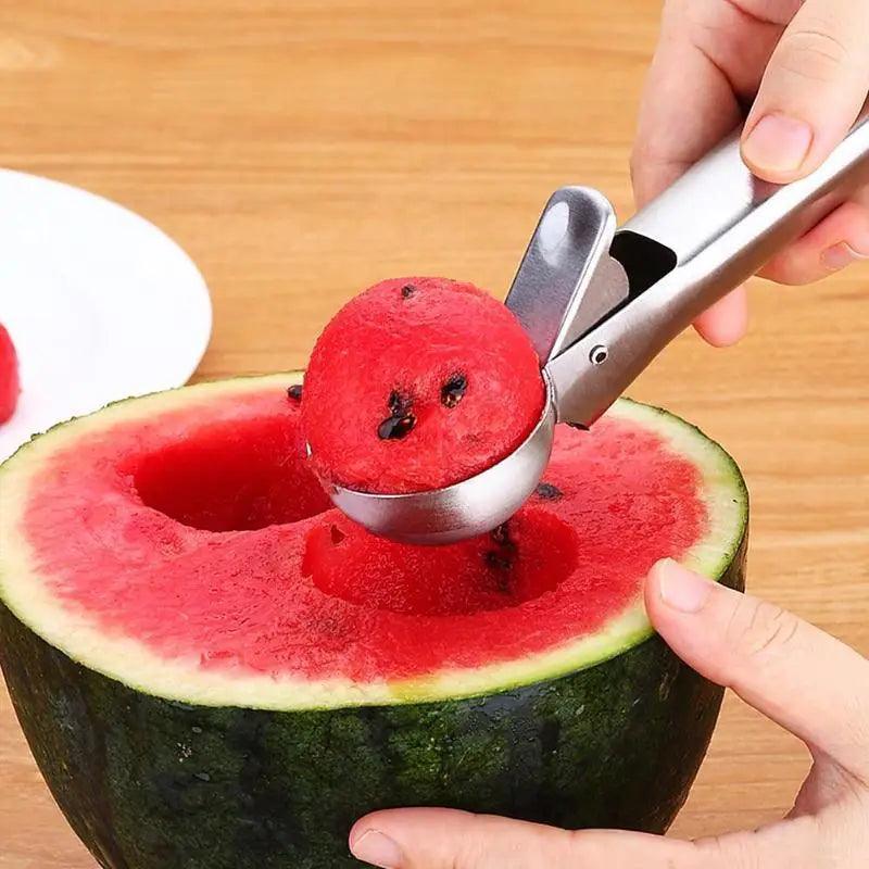Stainless Steel Ice Cream Scooper, A Good Metal Scoop Tools For Kitchen, For Making Meatball/Melon Ball/Watermelon/Fruits, Measuring Spoon Cup for Cooking Baking