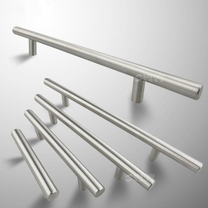 Stainless Steel Kitchen Door Cabinet T Bar Handle Pull Knob Door Pull Handle Stainless Door Handle Stainless Steel Hollow Bar Drawer Pulls Cupboard Knob For Kitchen Furniture