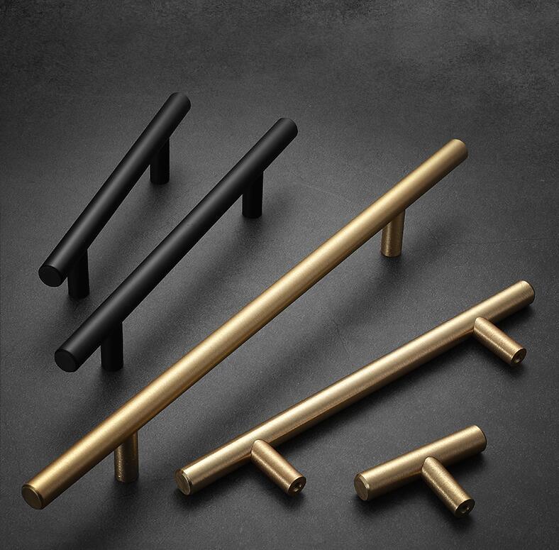 Stainless Steel Kitchen Door Cabinet T Bar Handle Pull Knob Door Pull Handle Stainless Door Handle Stainless Steel Hollow Bar Drawer Pulls Cupboard Knob For Kitchen Furniture