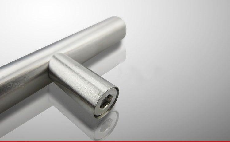 Stainless Steel Kitchen Door Cabinet T Bar Handle Pull Knob Door Pull Handle Stainless Door Handle Stainless Steel Hollow Bar Drawer Pulls Cupboard Knob For Kitchen Furniture