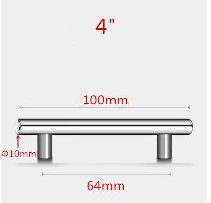Stainless Steel Kitchen Door Cabinet T Bar Handle Pull Knob Door Pull Handle Stainless Door Handle Stainless Steel Hollow Bar Drawer Pulls Cupboard Knob For Kitchen Furniture