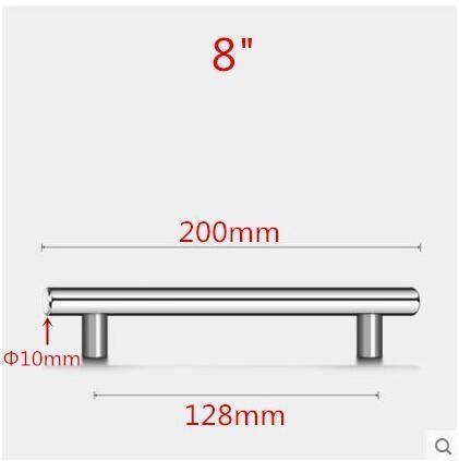 Stainless Steel Kitchen Door Cabinet T Bar Handle Pull Knob Door Pull Handle Stainless Door Handle Stainless Steel Hollow Bar Drawer Pulls Cupboard Knob For Kitchen Furniture