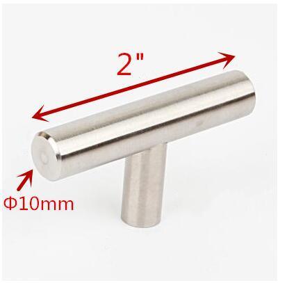 Stainless Steel Kitchen Door Cabinet T Bar Handle Pull Knob Door Pull Handle Stainless Door Handle Stainless Steel Hollow Bar Drawer Pulls Cupboard Knob For Kitchen Furniture