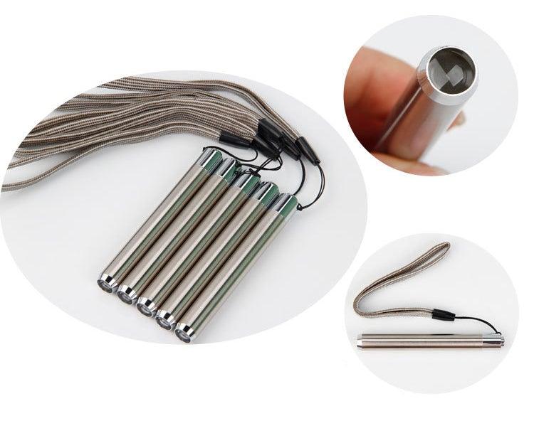 Stainless Steel Mini Pocket UV Black Light Flashlight Led Lamp Portable Flashlight Ultraviolet Pen Lights For Leak Pet Urine Bed Bug  Dry Stain & Dye Detector Marker Checker Detection