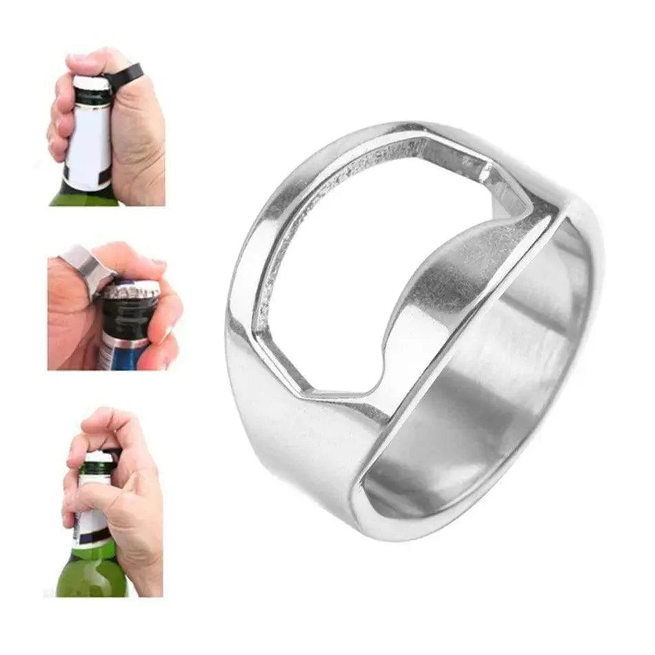 Stainless Steel Ring-shape Can Bottle Opener Bottle Cap Opening Remover Kitchen Gadgets Bar Useful Tools