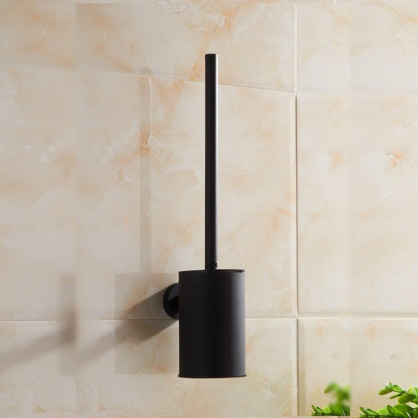 Stainless Steel Toilet Brush Holder Bathroom Cleaning Tool Holder With Toilet Brush Toilet Brush With Holder Bathroom Toilet Bowl Brush Set Non-Slip Handle Wall Mounted Floor Standing