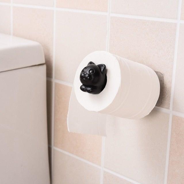 Stainless Steel Wall Toilet Paper Roll Holder Black Silver Self Adhesive Toilet Paper Holder for Bathroom Stick Wall Towel Rack